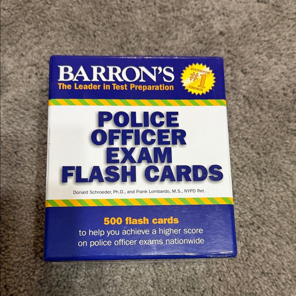 Barron's Police Officer Exam Flash Cards - Blue